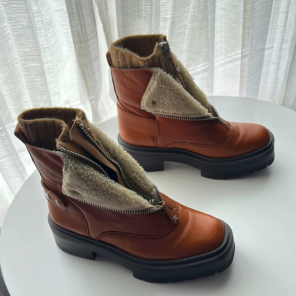 Brown Leather Ankle Boots